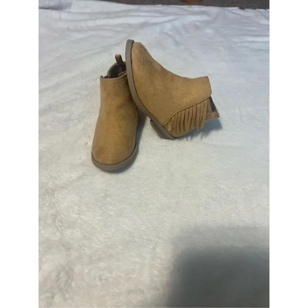 Old Navy Brown Fringe Boots Girls Boots Toddler Size 5 Zipper Sides